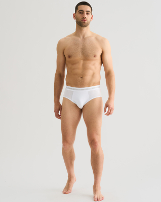 Bambusviskose, Slips Unterhosen, 3-Pack, Weiß -JBS