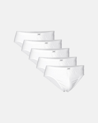 Mini slip 5-pack, Bio-Baumwolle, Weiß