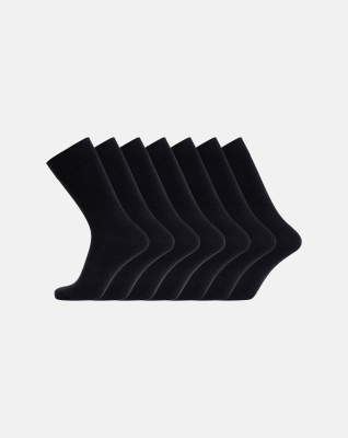 Socken 7-Pack, Bambusviskose, Schwarz