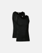 Bio-Baumwolle, Unterhemd Top, 2-pack, Schwarz, GOTS - JBS