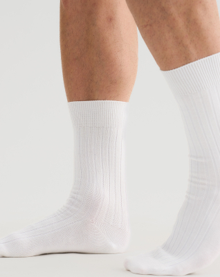 Socken, Bambusviskose, Weiß