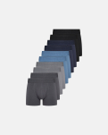 Bio-Baumwolle, Boxershorts "gunnar", 10er-Pack, Schwarz Grau Blau -Resteröds
