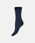 Bambusviskose, Knöchelsocken "Feinstrick", 3er-Pack, Blau Grau