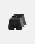 Bambusviskose, Boxershorts, 3er-Pack, Schwarz Grün -JBS