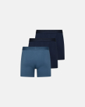 Bambusviskose, Boxershorts "long-leg kalle", 3er-Pack, Blau Navy -Resteröds
