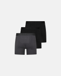 Bambusviskose, Boxershorts "kalle" long-leg, 3er-Pack, Schwarz Grau -Resteröds