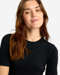 Kaschmir-Mix, Bambusviskose, T-Shirt, Schwarz -JBS of Denmark Women