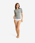 Kaschmir-Mix, Bambusviskose, T-Shirt, Grau -JBS of Denmark Women