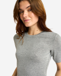Kaschmir-Mix, Bambusviskose, T-Shirt, Grau -JBS of Denmark Women