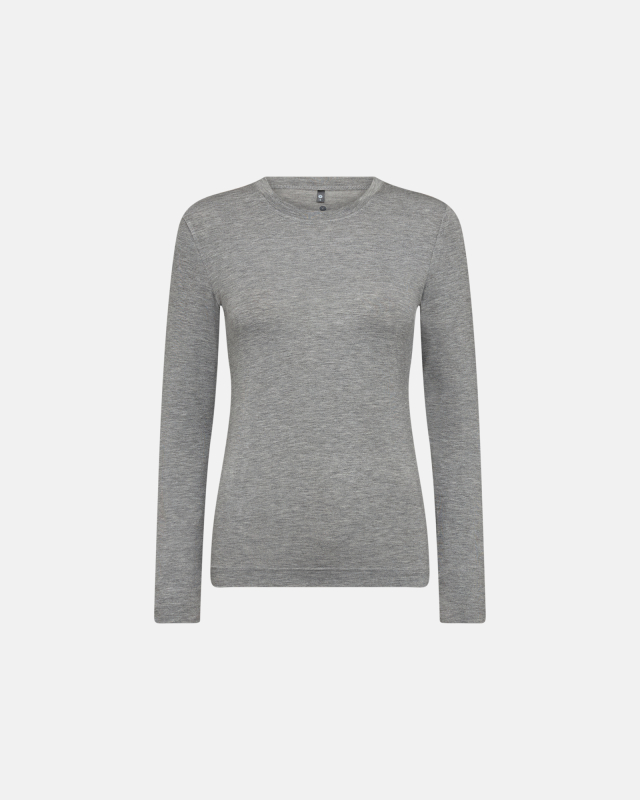 Kaschmir-Mischung, Bambusviskose, Langarm-T-Shirt, Grau -JBS of Denmark Women