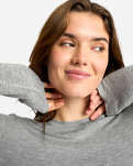 Kaschmir-Mischung, Bambusviskose, Langarm-T-Shirt, Grau -JBS of Denmark Women