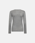 Kaschmir-Mischung, Bambusviskose, Langarm-T-Shirt, Grau -JBS of Denmark Women