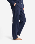 100% Bio-Baumwolle, Pyjamahose, Navy-kariert