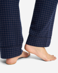 100% Bio-Baumwolle, Pyjamahose, Navy-kariert