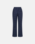 100% Bio-Baumwolle, Pyjamahose, Navy-kariert