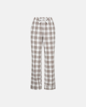 100% Bio-Baumwolle, Pyjamahose, Sand Kariert