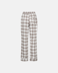100% Bio-Baumwolle, Pyjamahose, Sand Kariert