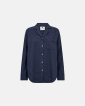 100% Bio-Baumwolle, Pyjama-Oberteil, Marineblau kariert - JBS of Denmark Women