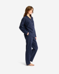 100% Bio-Baumwolle, Pyjama-Oberteil, Marineblau kariert -JBS of Denmark Women