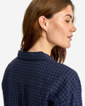 100% Bio-Baumwolle, Pyjama-Oberteil, Marineblau kariert -JBS of Denmark Women