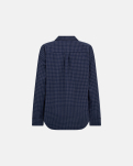 100% Bio-Baumwolle, Pyjama-Oberteil, Marineblau kariert -JBS of Denmark Women
