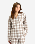 100% Bio-Baumwolle, Pyjamahemd, Sand kariert -JBS of Denmark Women