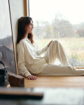 Bambusviskose, Pyjamahose, Elfenbein -JBS of Denmark Women