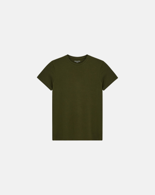 Bambusviskose, T-Shirt "O-Ausschnitt", Grün