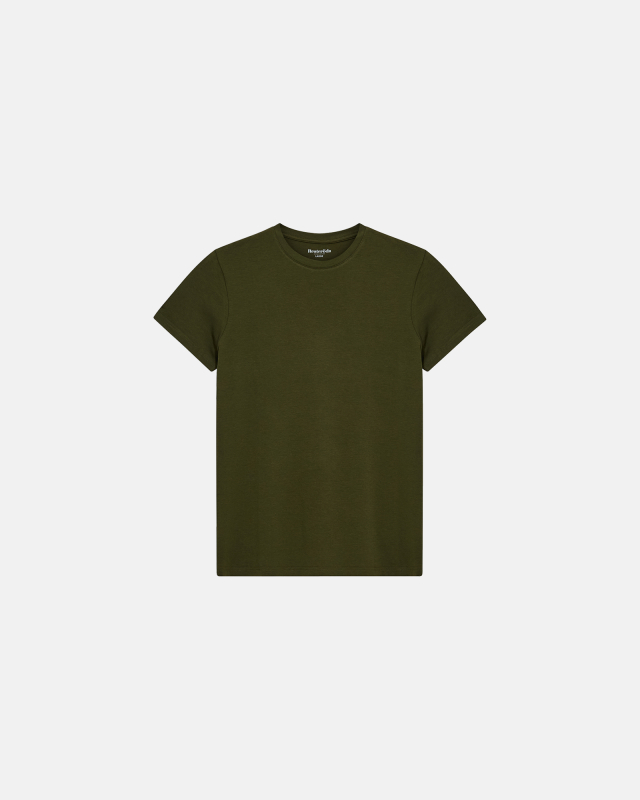 Bambusviskose, T-Shirt "O-Ausschnitt", Grün