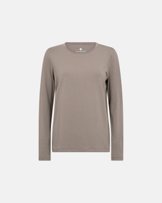 Bambusviskose, Langärmeliges T‑Shirt, Elfenbein