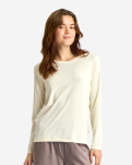 Bambusviskose, Langarm‑T‑Shirt, Elfenbein -JBS of Denmark Women