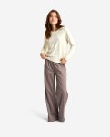 Bambusviskose, Langarm‑T‑Shirt, Elfenbein -JBS of Denmark Women