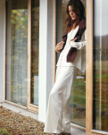 Bambusviskose, Pyjamahemd, Elfenbein -JBS of Denmark Women